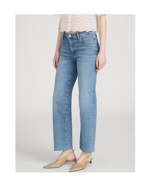 FRAME Blue The Mello Straight-Leg Jeans