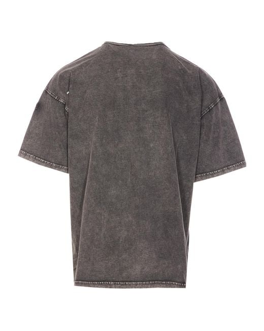 DIESEL Gray Short Sleeve Crewneck T-Shirt for men