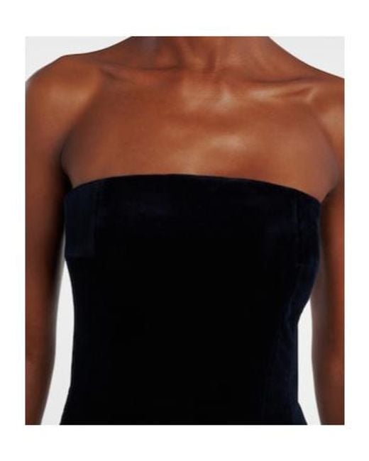 Emilia Wickstead Black Laelia Cotton Velvet Gown