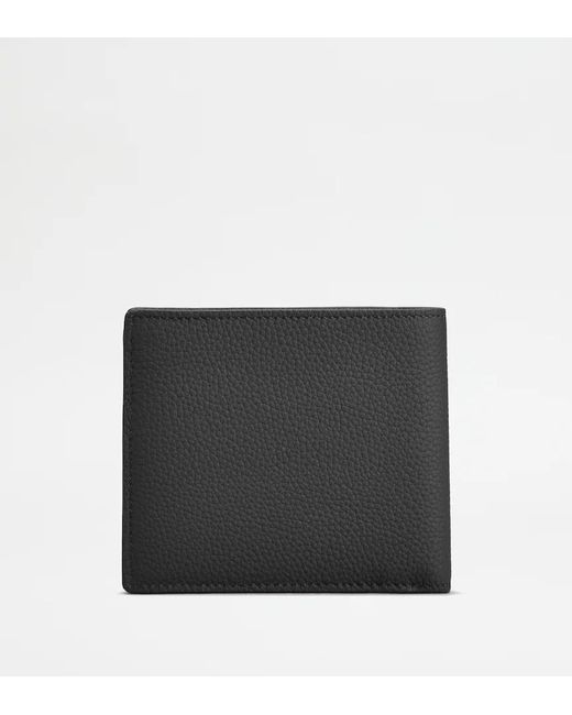 Tod's Black T Timeless Pebbled-Leather Wallet for men