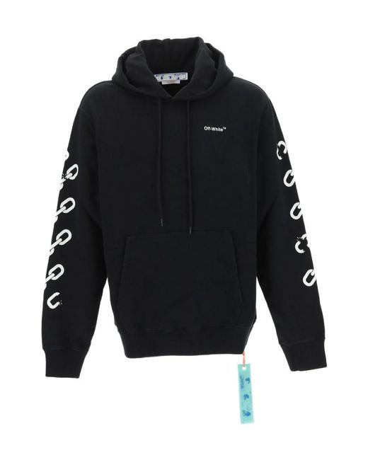Off-White c/o Virgil Abloh Black Chain-Link Arrows-Motif Hoody for men