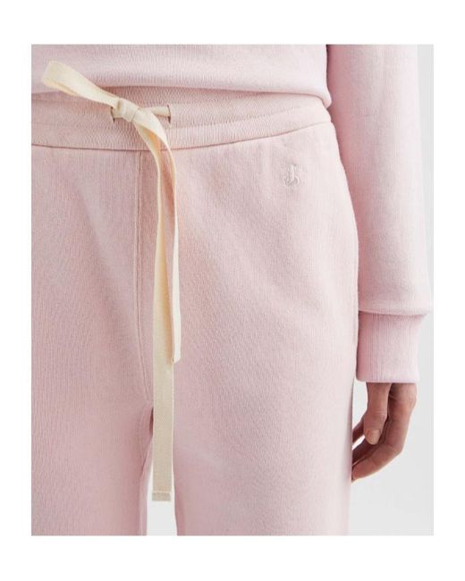 Jil Sander Pink Cotton Terry Track Pants