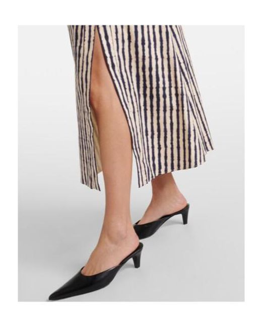 Altuzarra Natural Lydia Off-Shoulder Cotton-Blend Midi Dress