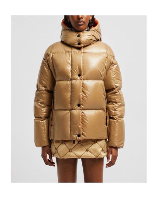 Moncler Brown Parana Hooded Puffer Jacket