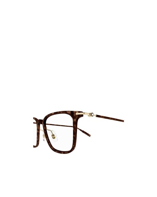 Montblanc White Eyewear Square Frame Glasses for men