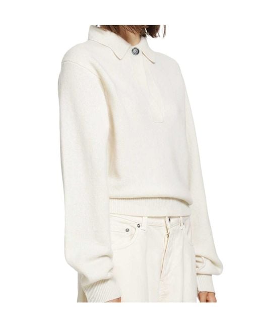Haikure White Long-Sleeved Sweater