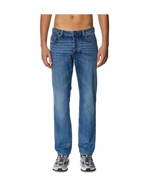 DIESEL Blue Larkee-Beex Mid-Rise Tapered Jeans for men
