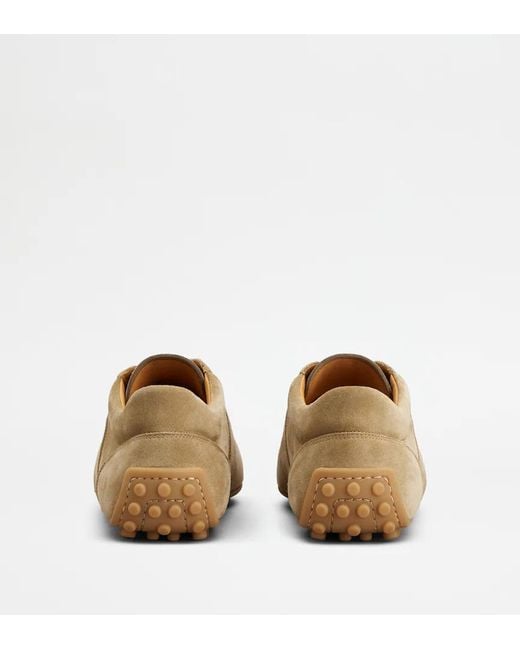 Tod's Brown T Marathon Suede Low-Top Sneakers for men