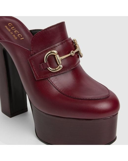 Gucci Purple Platform Mule With Horsebit