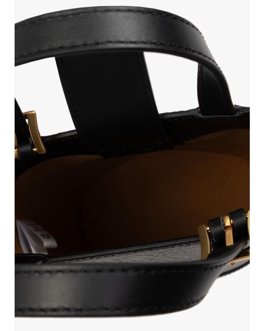 MCM Black Logo Printed Shoulder Bag
