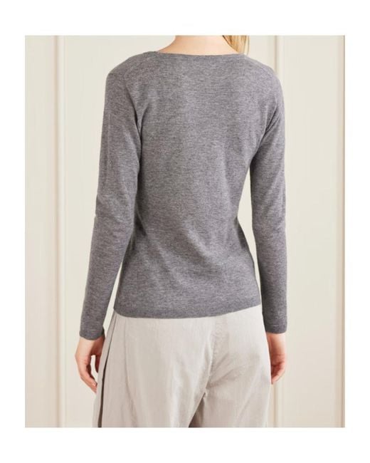 The Row Gray Nezana Cashmere Sweater