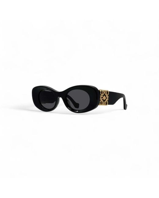 Loewe Black Oval Frame Sunglasses