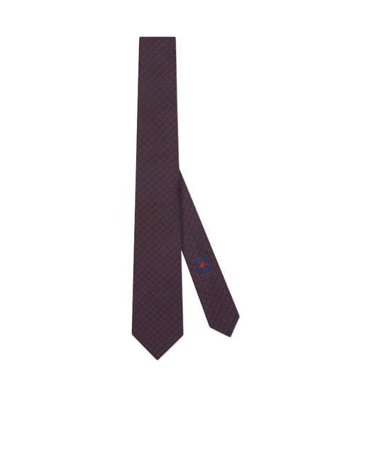 Gucci Purple Allover Gg Jacquard Tie for men