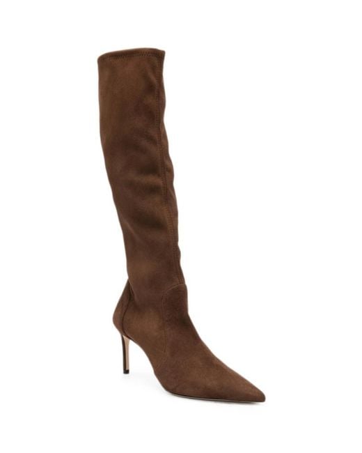 Stuart Weitzman Brown Pointed-Toe Tall Boots