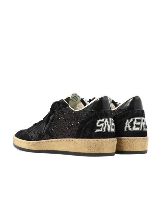 Golden Goose Deluxe Brand Black Ball Star Lace-Up Sneakers