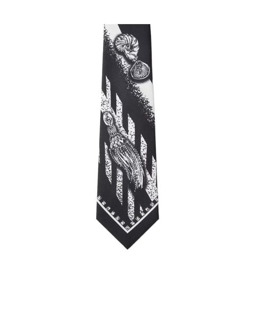 Versace White Formula 6 Printed Tie for men