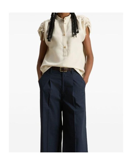 Woolrich Natural Short-Sleeved Drawstring Shirt
