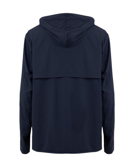 AMI Blue Hooded Zipup Running Jacket for men