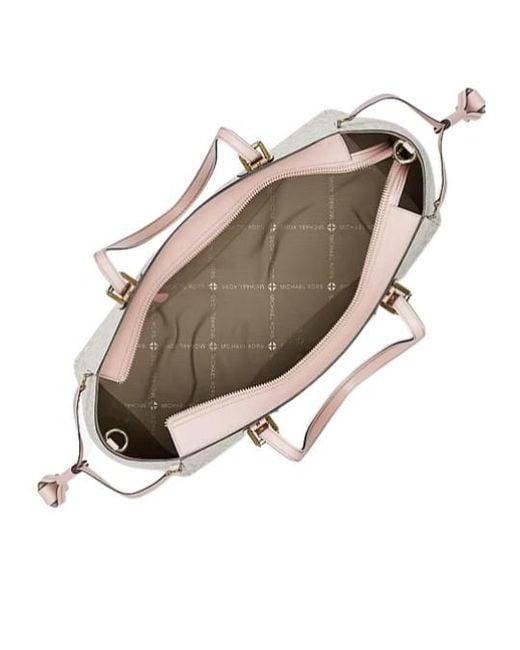 Michael Kors White Voyager Extra-Small Signature Logo Convertible Crossbody Bag