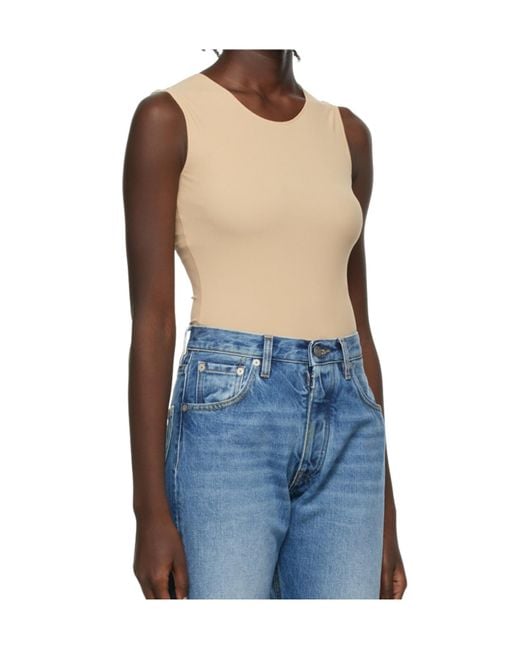 Maison Margiela Natural Sleeveless Bodysuit