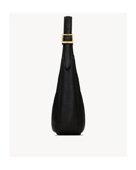 Saint Laurent Black Calypso Mini Hobo Bag