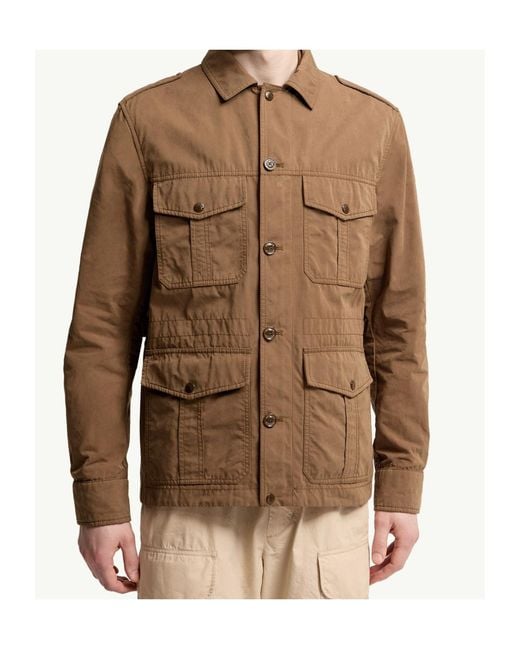 Moncler Brown Amnicon Logo Patch Jacket for men