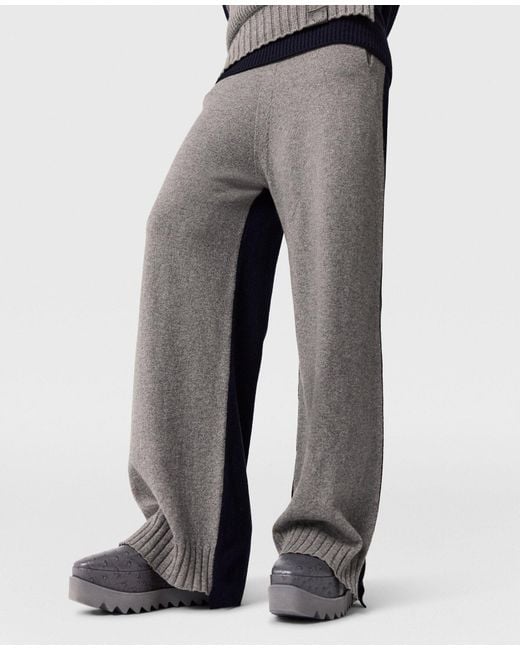 Stella McCartney Gray Panelled Knitted Trousers