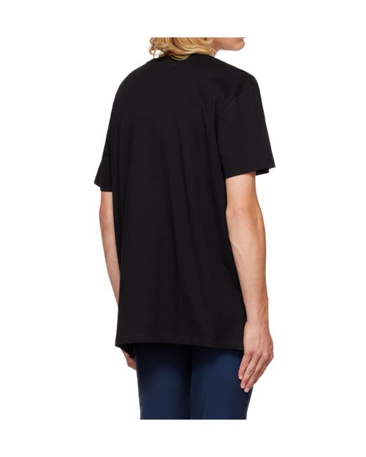 McQueen Black Logo Printed Crewneck T-Shirt for men