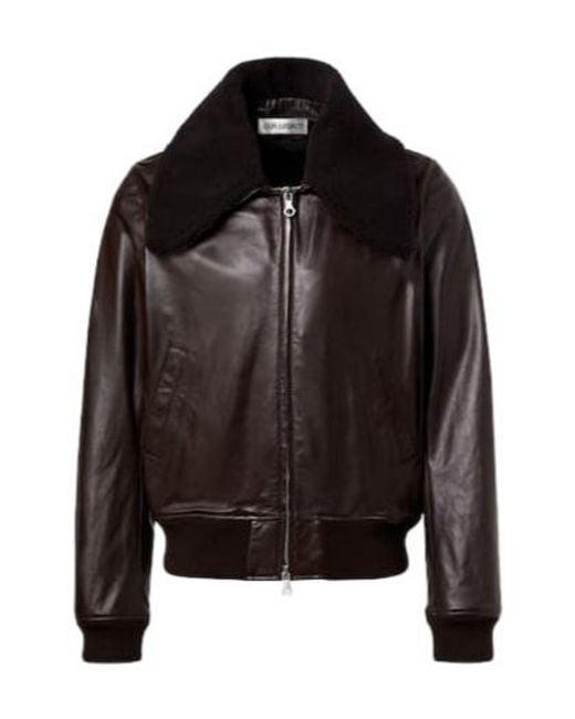 Our Legacy Black Nordic-Style Leather Jacket for men