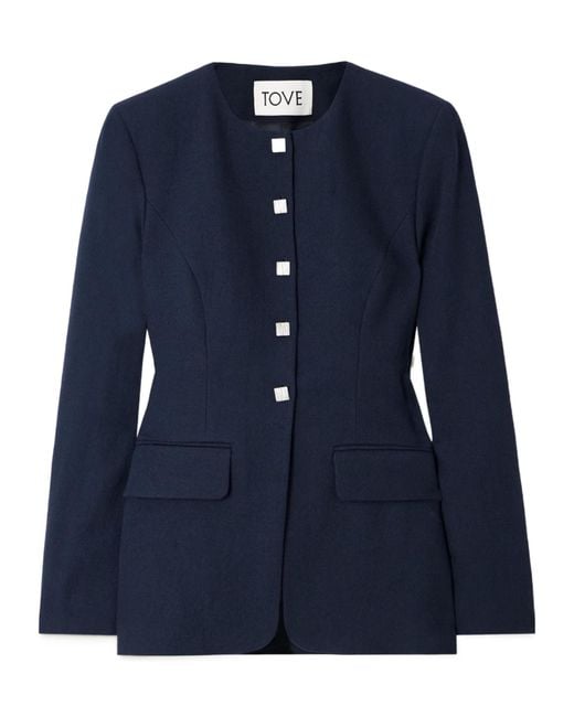 TOVE Blue Long-Sleeved Casual Jacket