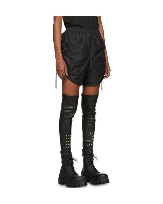 we11done Black Pleated Shorts
