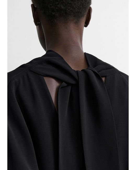 Totême Black Totême Cowl Neck Blouse