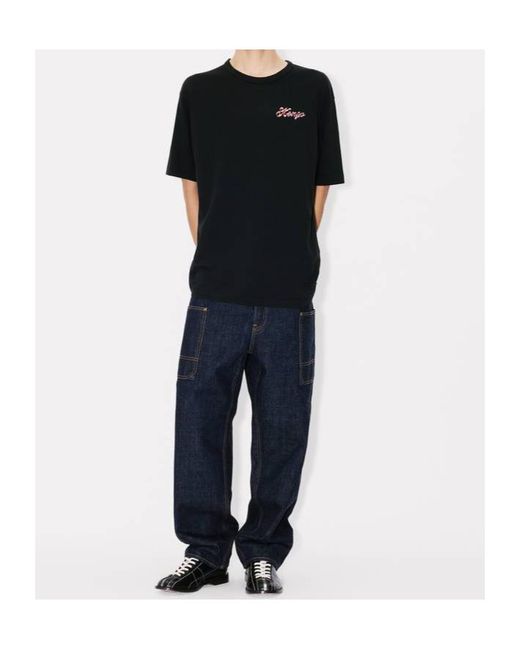KENZO Black Winter Holidays Oversized T-Shirt for men