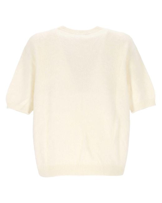 Soft Goat Natural Short-Sleeved Knitwear