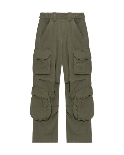 Balmain Green Logo-Embroidered Cargo Pants for men