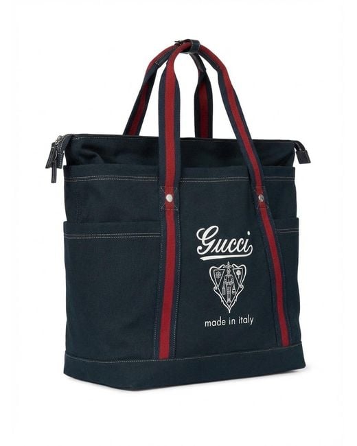 Gucci Black Large Printed Tote Bag for men