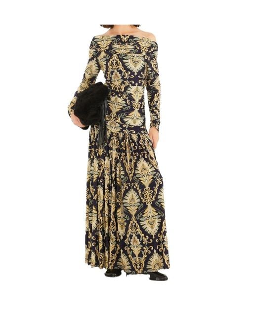 Farm Rio Multicolor Arabesque Off-Shoulder Maxi Dress