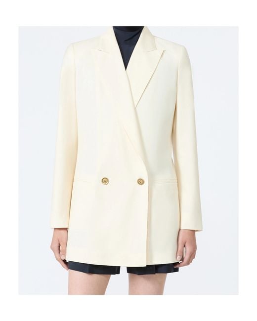 Max Mara White Virgin Wool Blazer