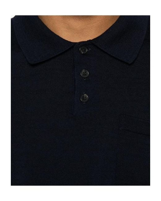 A.P.C. Black Gide Chest Pocket Polo Shirt for men