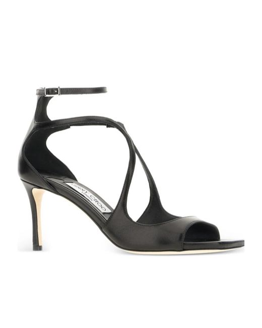 Jimmy Choo Black Azia Leather Sandals