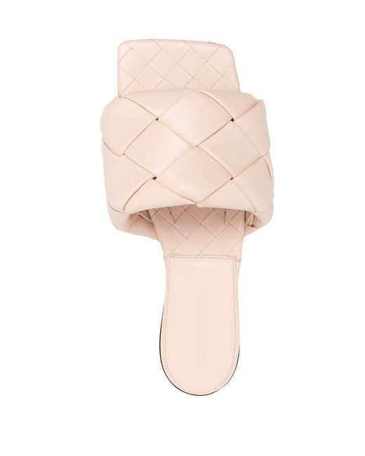 Bottega Veneta White Lido Flat Sandal