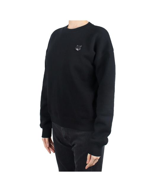 Maison Kitsuné Black Bold Fox Head Patch Comfort Sweatshirt