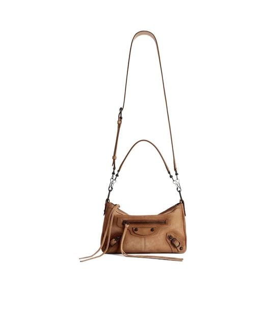Balenciaga Brown Le City Moto Mini Bag