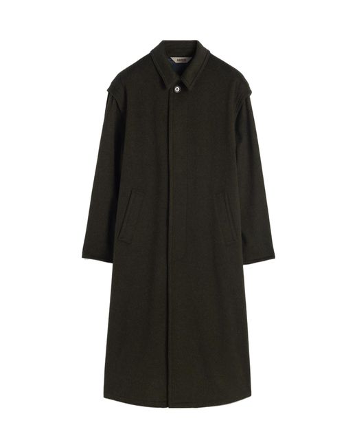 Aspesi Black Single-Breasted Coat for men