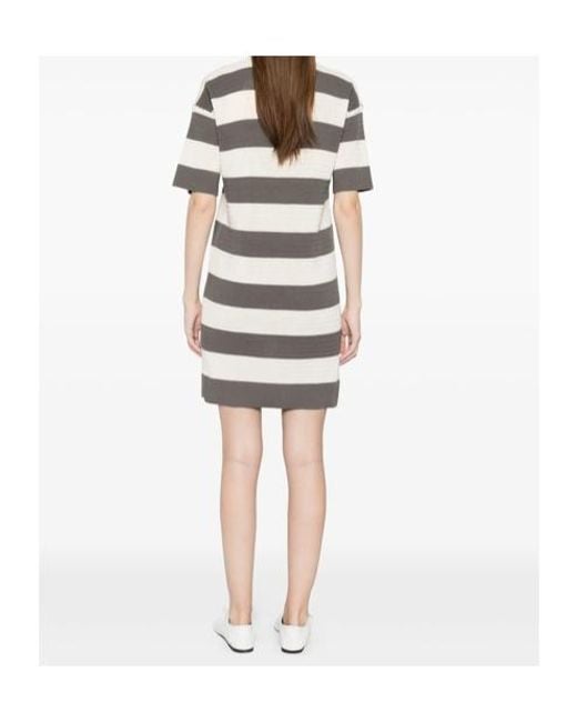 AMI Gray Short Sleeve Dress