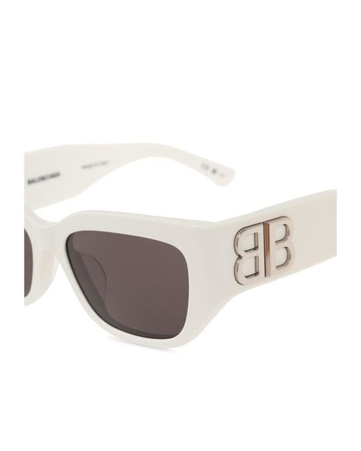 Balenciaga White Eyewear Cat-Eye Frame Sunglasses