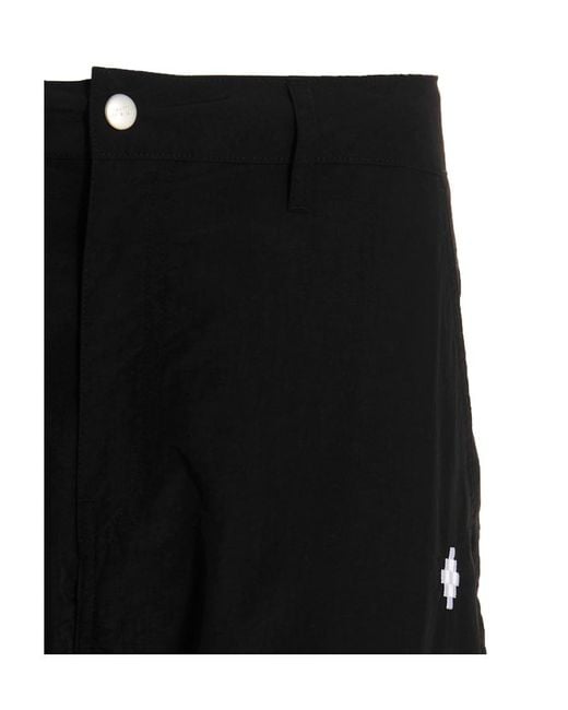 Marcelo Burlon Black County Of Milan Logo-Embroidered Cargo Pants for men