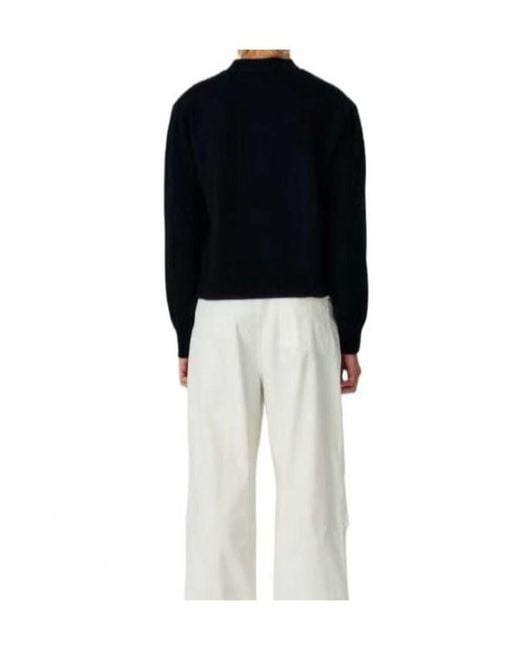 we11done Black Long-Sleeved Knitted Cardigan for men
