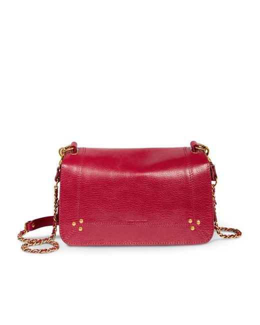 Jérôme Dreyfuss Red Granular Leather Crossbody Bag