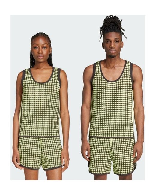 Adidas by Wales Bonner Green X Wales Bonner Crochet-Knit Tank Top for men